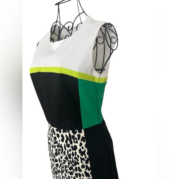 Calvin Klein Multicolor Leopard Print A-Line Sleeveless Mini Dress – Size 2 - Picture 4 of 12
